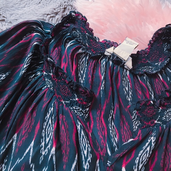 Beautiful Color Deep Purple Ruffle Neck Top - Picture 7 of 8